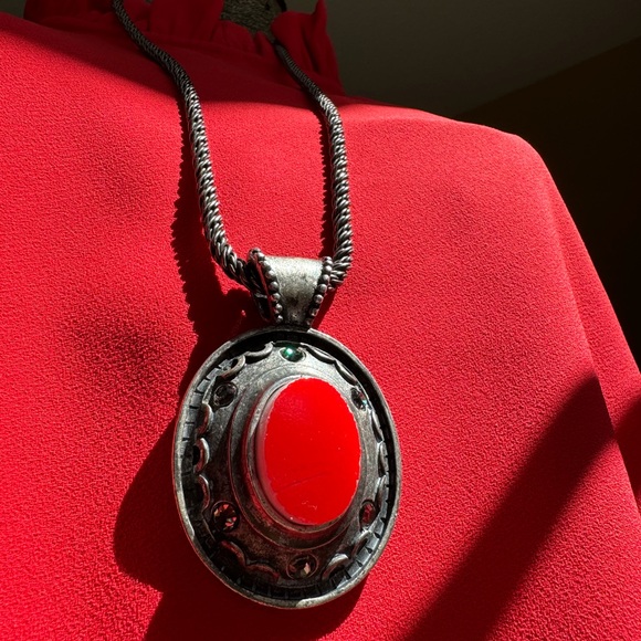 JAJ Pyrex Rainbows broken China upcycled costume jewelry necklace - Picture 3 of 6